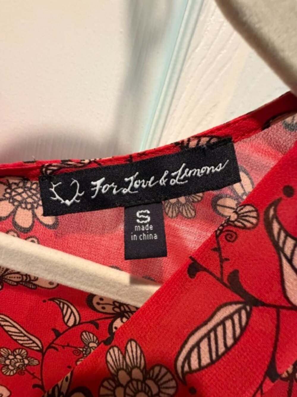 Revolve For Love and Lemons Red Pia Romper Size Small - Picture 4 of 5